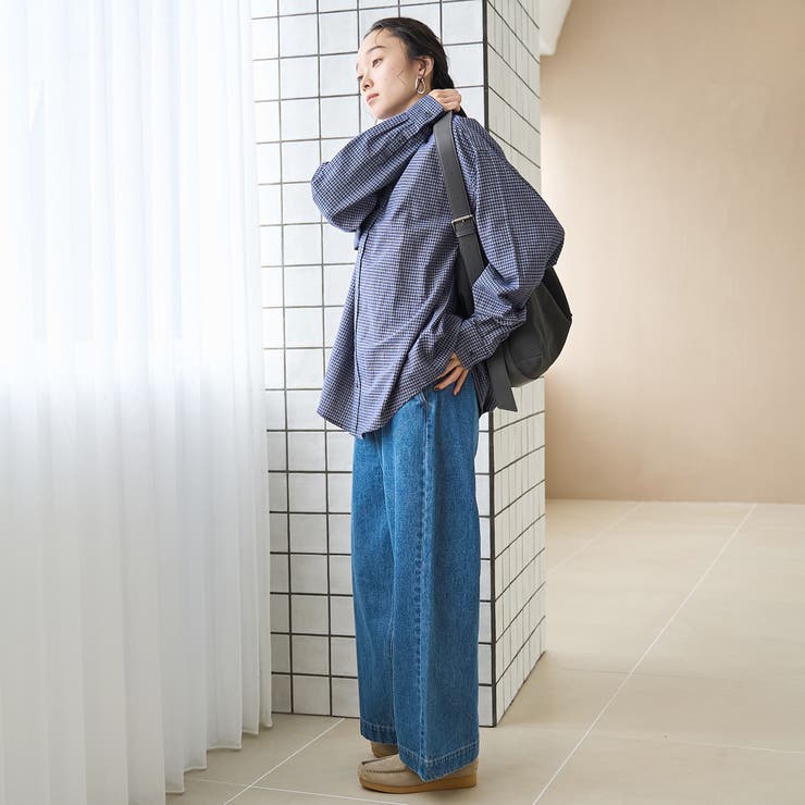 コットンミニチェックオックスシャツ | coen【women】 | 詳細画像13 