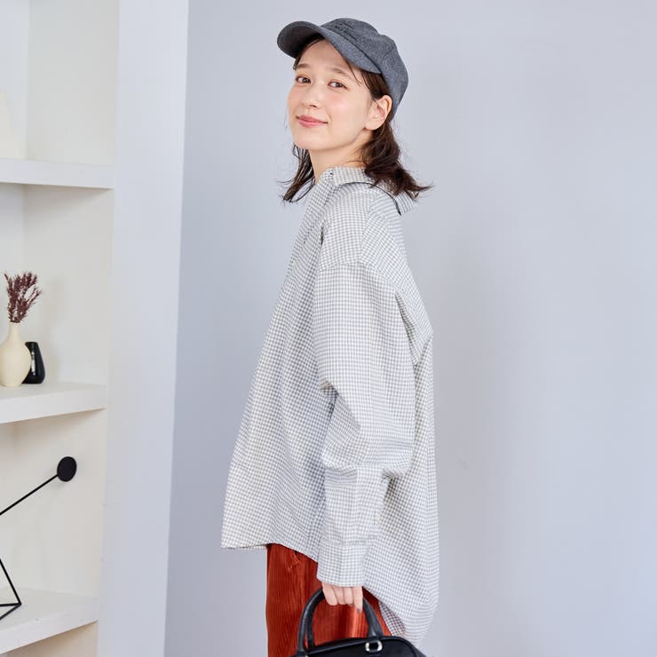 コットンミニチェックオックスシャツ | coen【women】 | 詳細画像3 