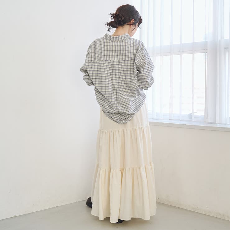 【スプリングカラー】ネルチェック レギュラーカラー長袖シャツ | coen【women】 | 詳細画像15 