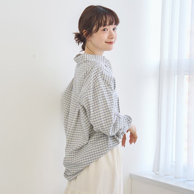 【スプリングカラー】ネルチェック レギュラーカラー長袖シャツ | coen【women】 | 詳細画像18 