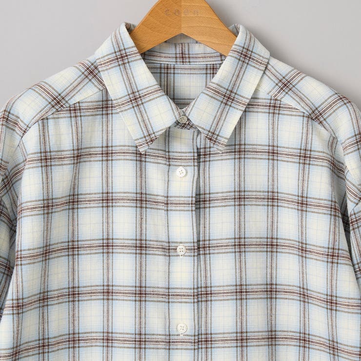 【スプリングカラー】ネルチェック レギュラーカラー長袖シャツ | coen【women】 | 詳細画像22 