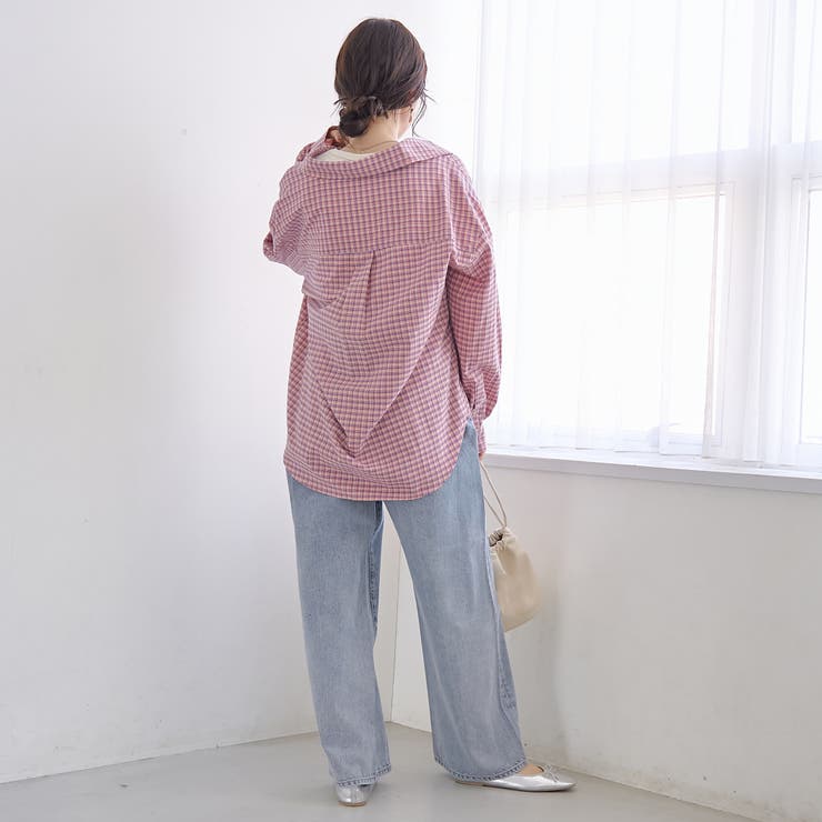 【スプリングカラー】ネルチェック レギュラーカラー長袖シャツ | coen【women】 | 詳細画像5 