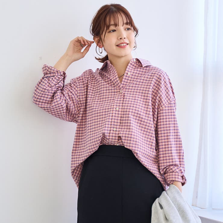 【スプリングカラー】ネルチェック レギュラーカラー長袖シャツ | coen【women】 | 詳細画像6 