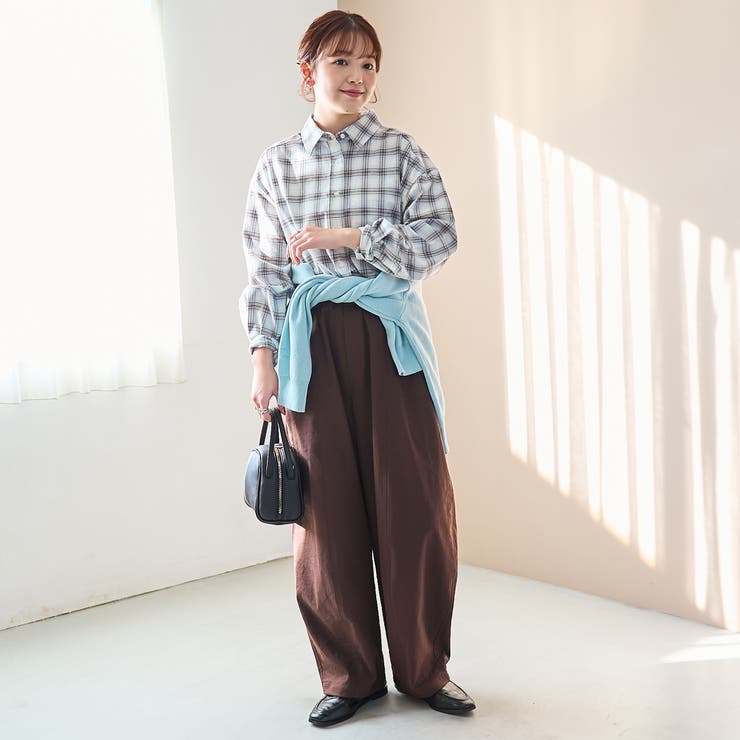 【スプリングカラー】ネルチェック レギュラーカラー長袖シャツ | coen【women】 | 詳細画像9 