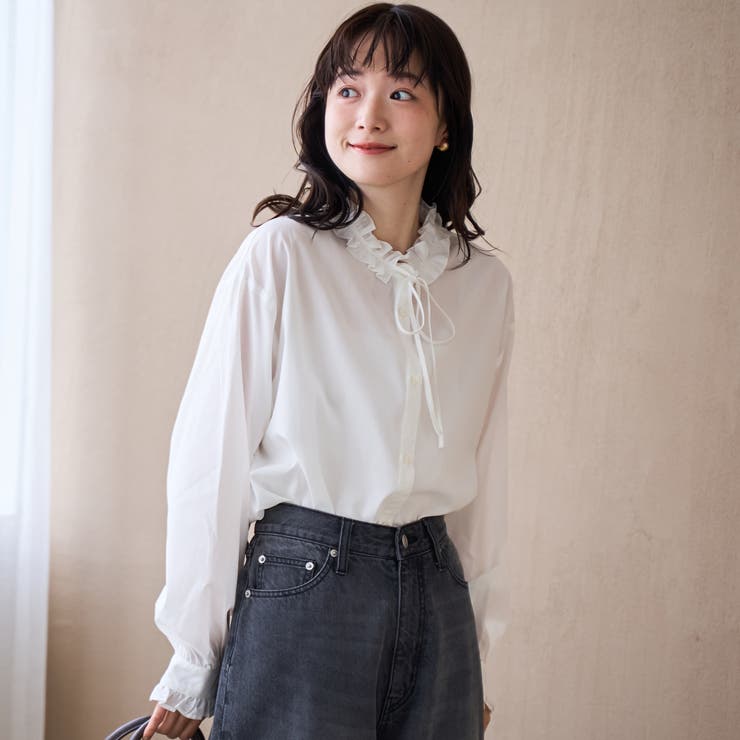 【イージーケア】フリルネックシャツ | coen【women】 | 詳細画像4 