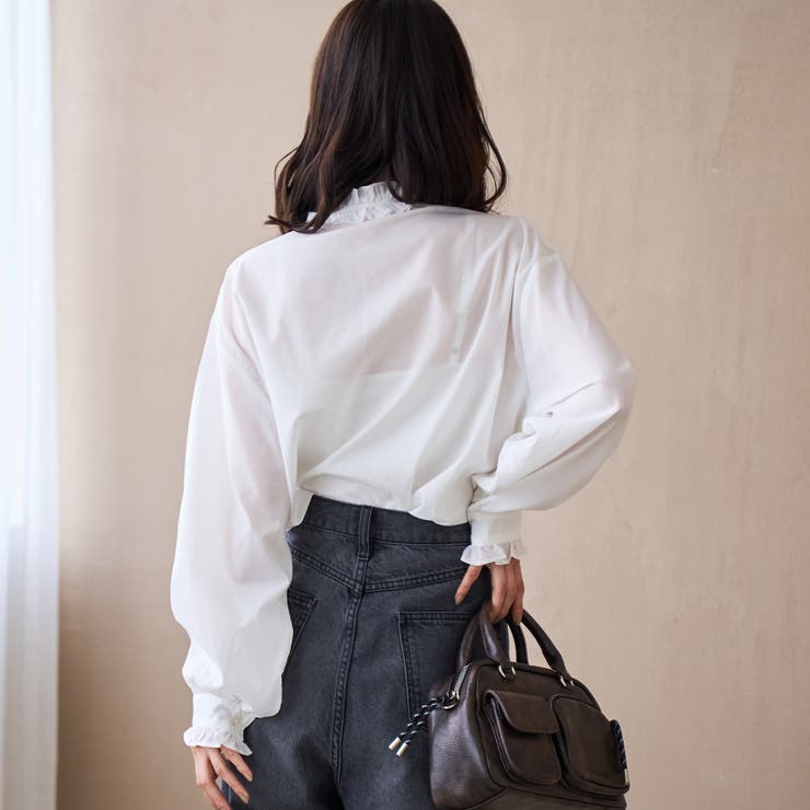 【イージーケア】フリルネックシャツ | coen【women】 | 詳細画像5 