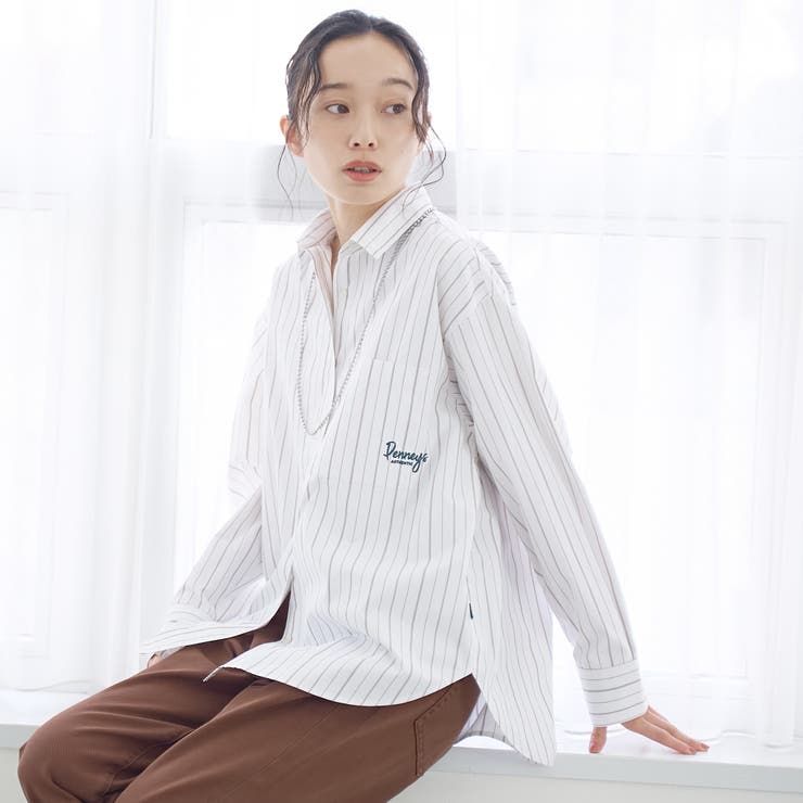 【PENNEYS（ぺニーズ）別注】ストライプシャツ | coen【women】 | 詳細画像4 