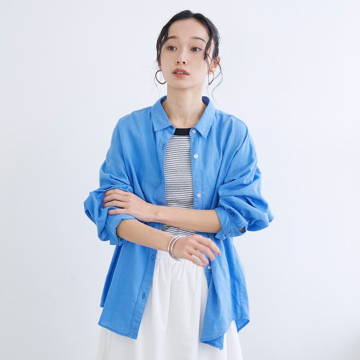 【新色登場】リネンレーヨンレギュラーカラーシャツ（インフルエンサー紹介アイテム） | coen【women】 | 詳細画像13 