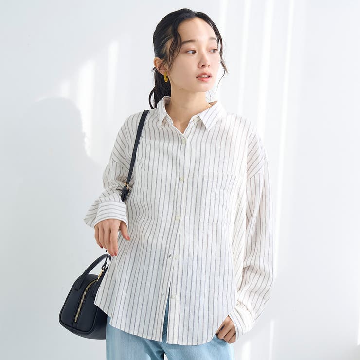 【新色登場】リネンレーヨンレギュラーカラーシャツ（インフルエンサー紹介アイテム） | coen【women】 | 詳細画像17 