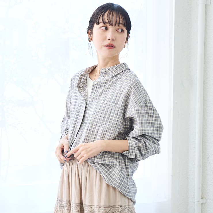 【新色登場】リネンレーヨンレギュラーカラーシャツ（インフルエンサー紹介アイテム） | coen【women】 | 詳細画像24 