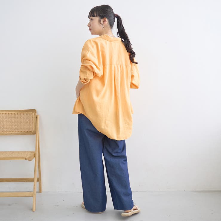 【新色登場】リネンレーヨンレギュラーカラーシャツ（インフルエンサー紹介アイテム） | coen【women】 | 詳細画像34 