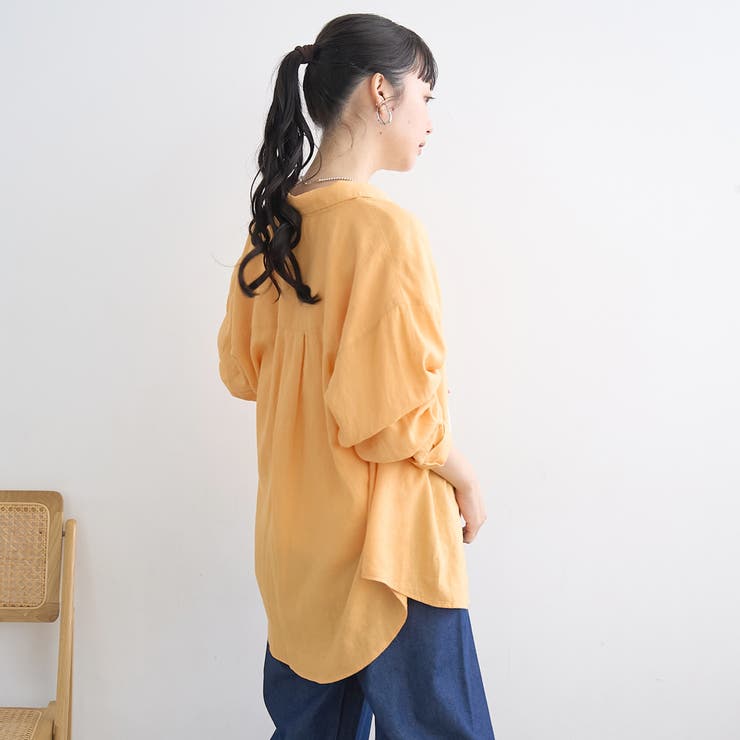 【新色登場】リネンレーヨンレギュラーカラーシャツ（インフルエンサー紹介アイテム） | coen【women】 | 詳細画像36 