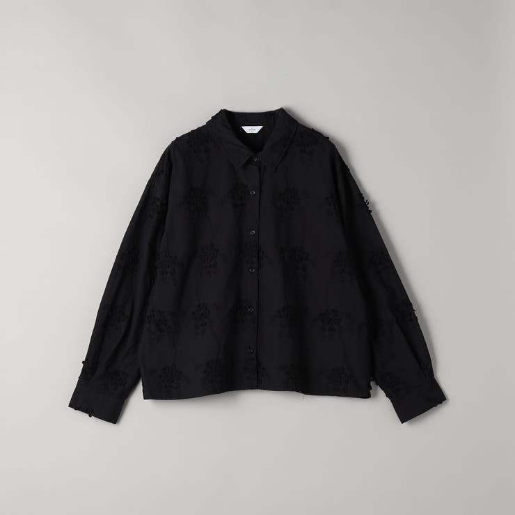 再入荷/新色登場】3Dフラワー刺繍 ロングスリーブシャツ[品番