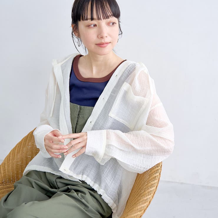 シアーフーディーシャツ | coen【women】 | 詳細画像1 