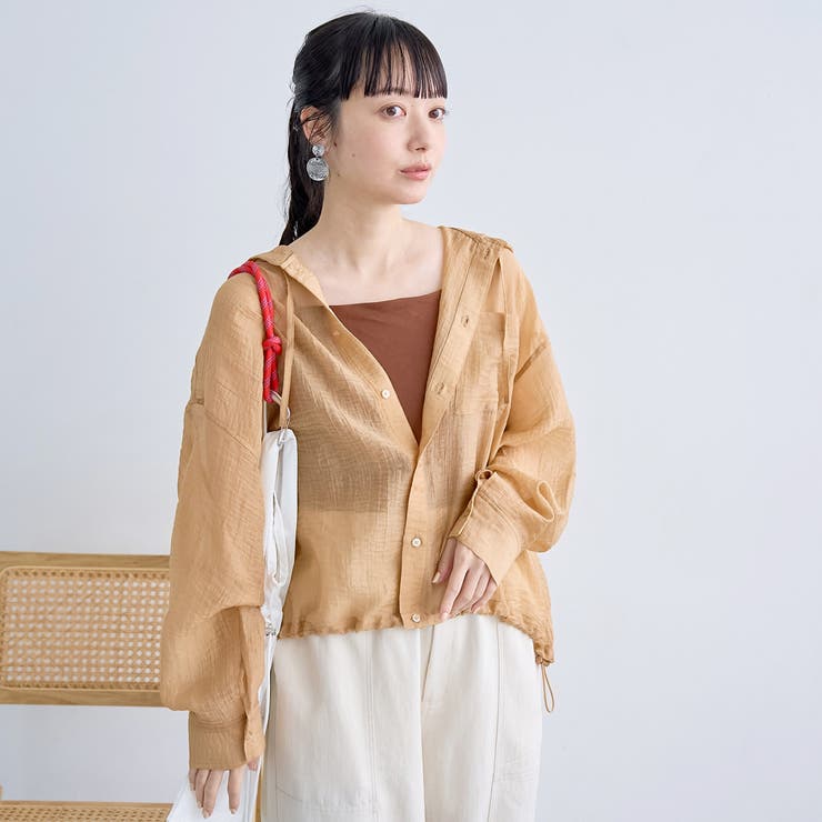 シアーフーディーシャツ | coen【women】 | 詳細画像18 