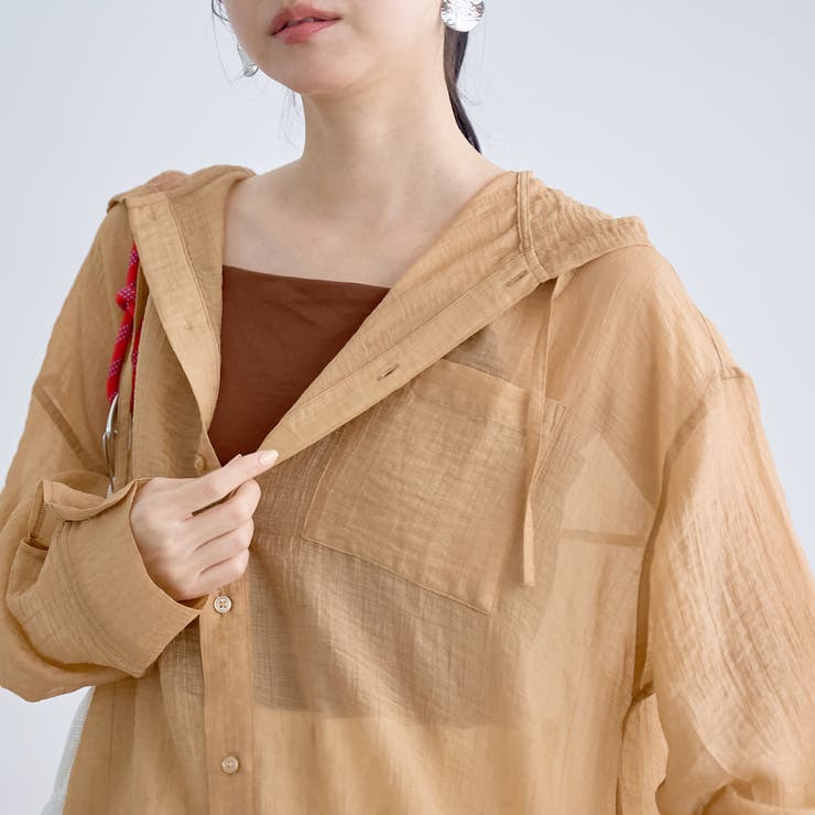 シアーフーディーシャツ | coen【women】 | 詳細画像22 
