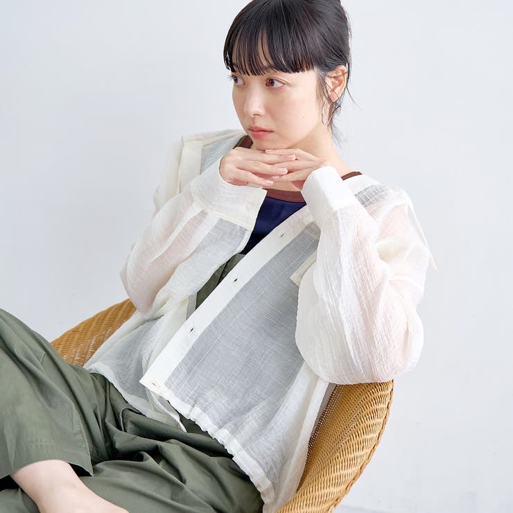 シアーフーディーシャツ | coen【women】 | 詳細画像7 