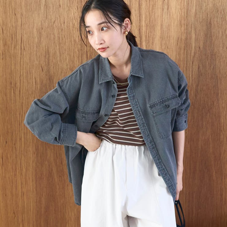 オーバーサイズデニムワークシャツ | coen【women】 | 詳細画像1 