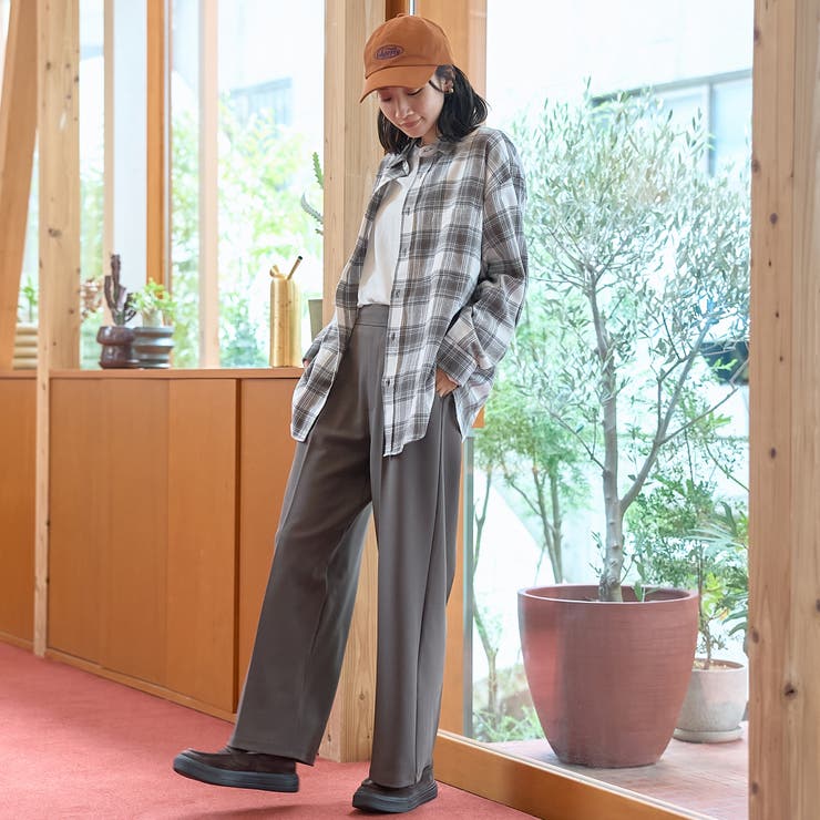 オンブレチェック レギュラーカラーライトネルシャツ | coen【women】 | 詳細画像9 