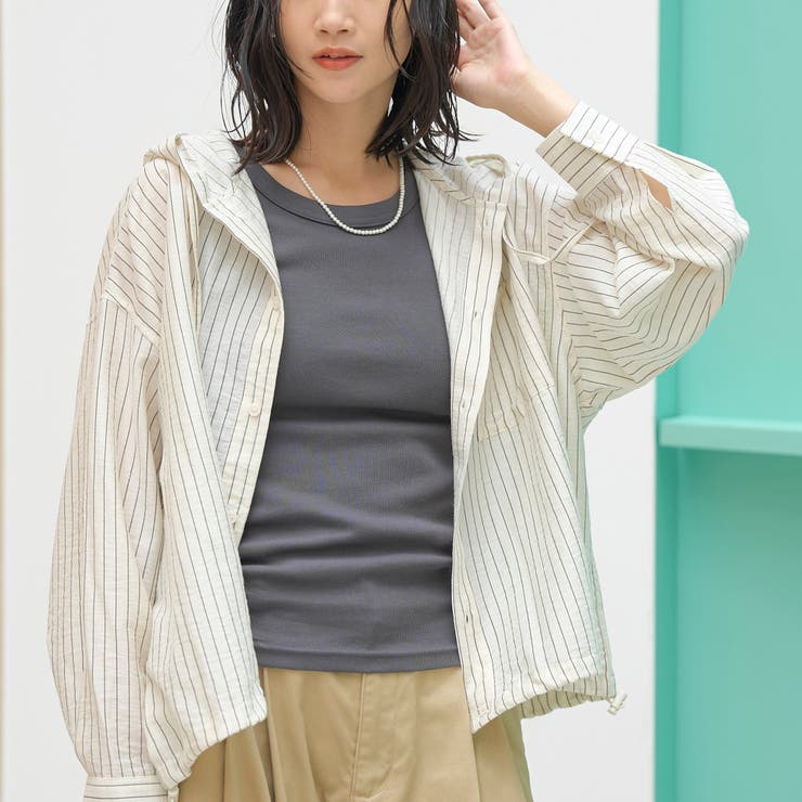 その他1 | マルチパターン シアーフーディーオーバーシャツ | coen【women】