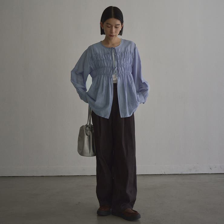 【秋カラー新登場◎/セットアイテム】シアーシャーリングシャツカーデセット | coen【women】 | 詳細画像14 