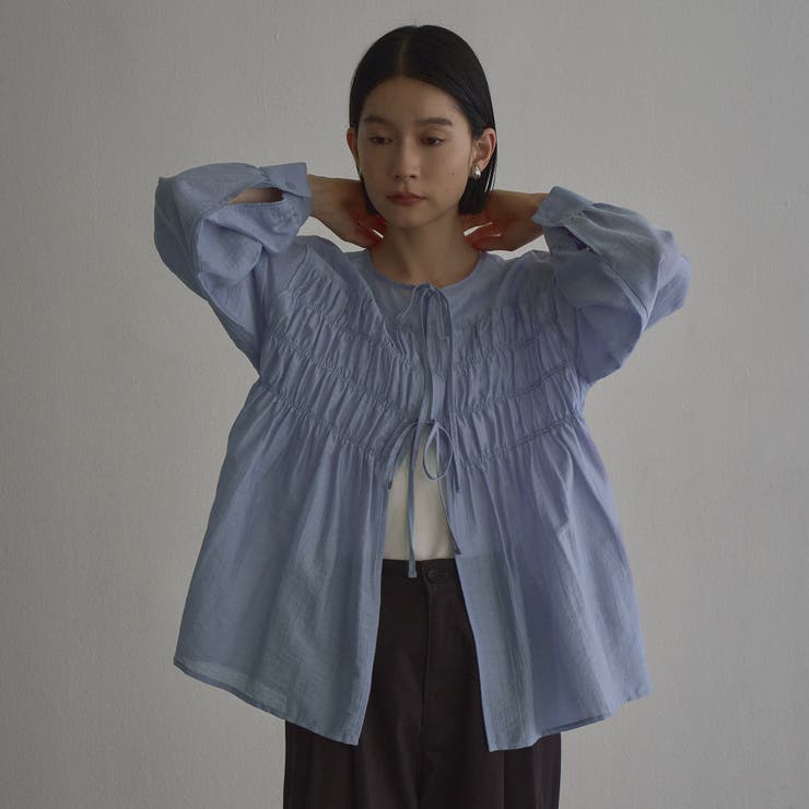 【秋カラー新登場◎/セットアイテム】シアーシャーリングシャツカーデセット | coen【women】 | 詳細画像17 