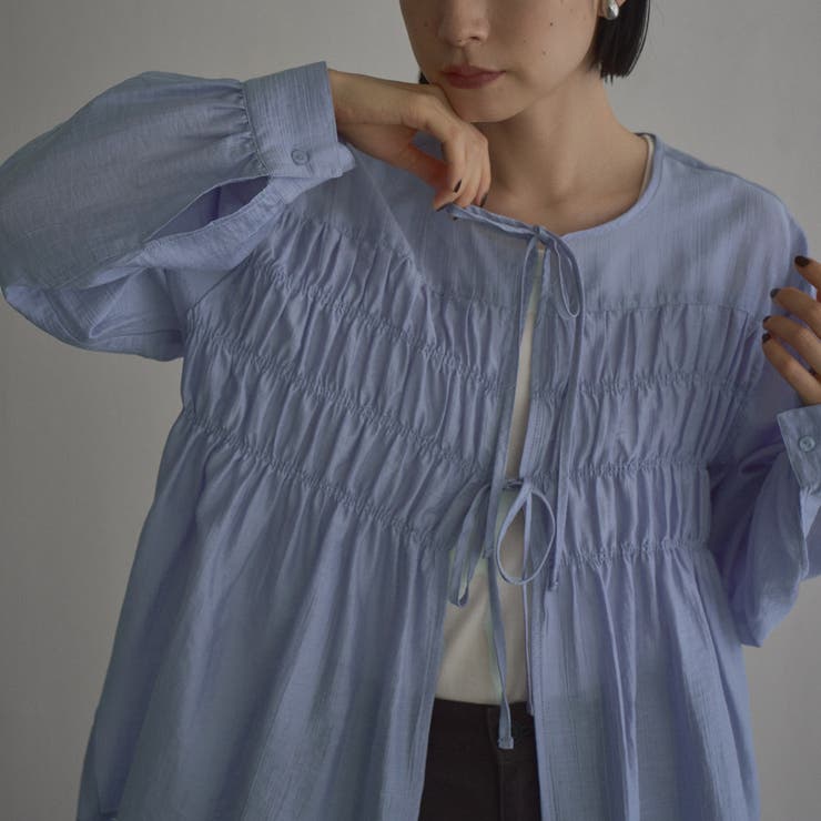【秋カラー新登場◎/セットアイテム】シアーシャーリングシャツカーデセット | coen【women】 | 詳細画像20 