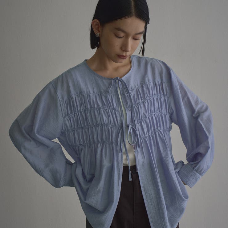 LT.BLUE | 【秋カラー新登場◎/セットアイテム】シアーシャーリングシャツカーデセット | coen【women】