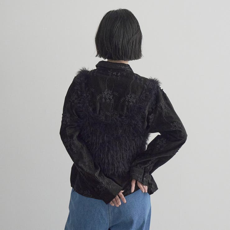 【セットアップ対応】3Dフラワー刺繍 コーデュロイレギュラーカラーシャツ | coen【women】 | 詳細画像6 