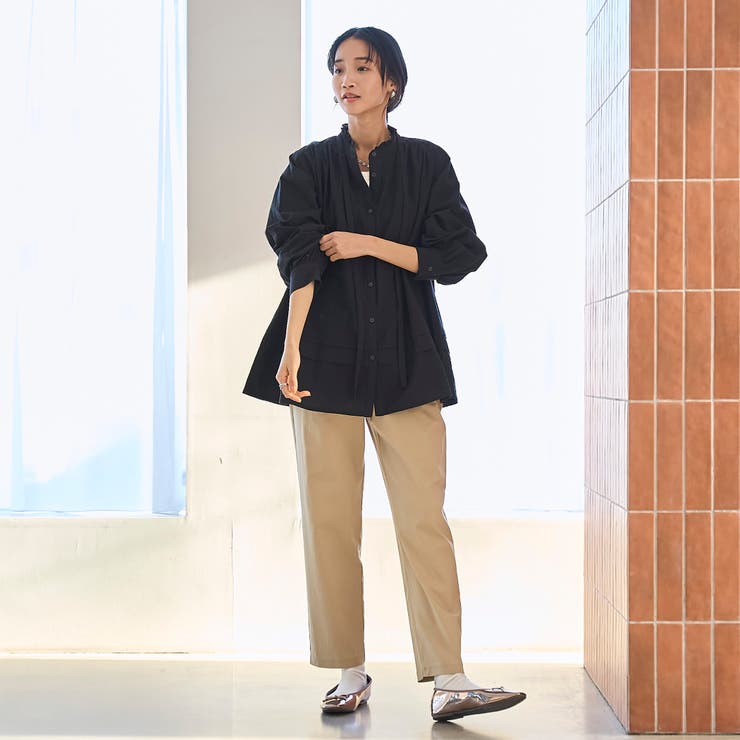 ワッシャーコットンフリルチュニックブラウス | coen【women】 | 詳細画像12 