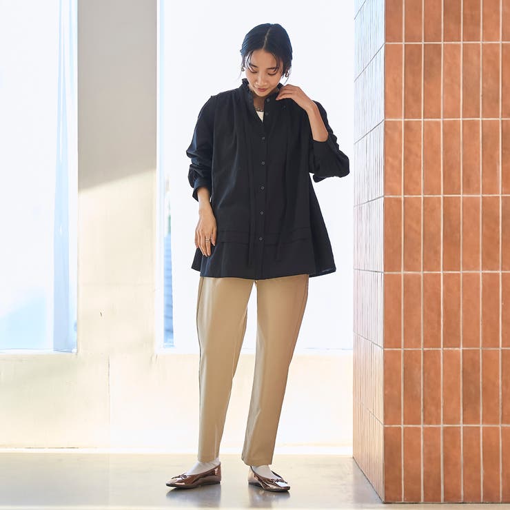 ワッシャーコットンフリルチュニックブラウス | coen【women】 | 詳細画像13 