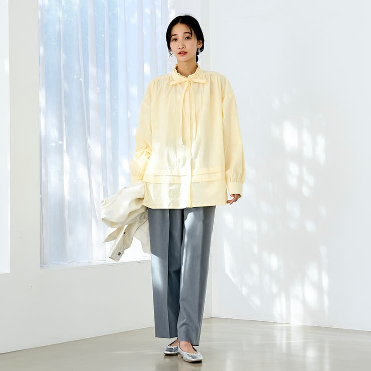 ワッシャーコットンフリルチュニックブラウス | coen【women】 | 詳細画像18 