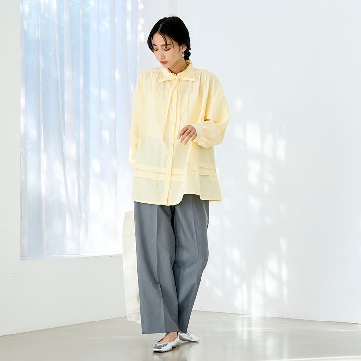 ワッシャーコットンフリルチュニックブラウス | coen【women】 | 詳細画像19 