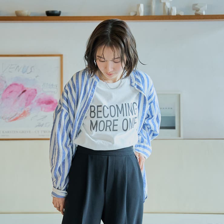 リネンレーヨンバンドカラーシャツ | coen【women】 | 詳細画像28 