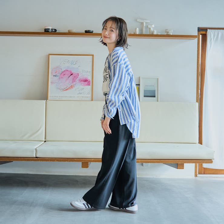 リネンレーヨンバンドカラーシャツ | coen【women】 | 詳細画像31 