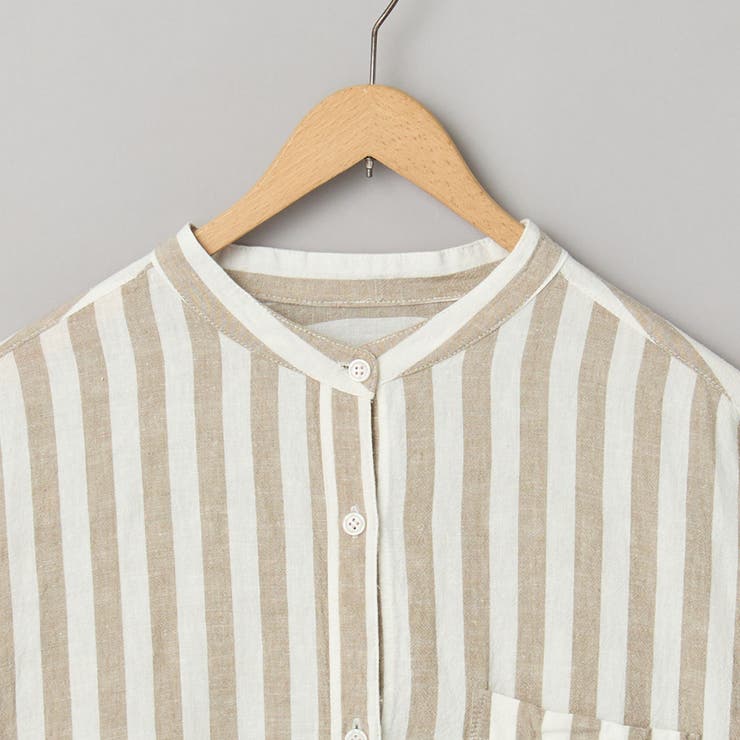 リネンレーヨンバンドカラーシャツ | coen【women】 | 詳細画像34 