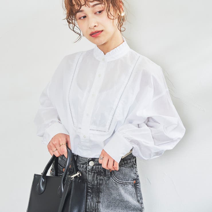 ハシゴレースフリルカラーシャツ 品番 Coew Coen Women コーエン のレディースファッション通販 Shoplist ショップリスト