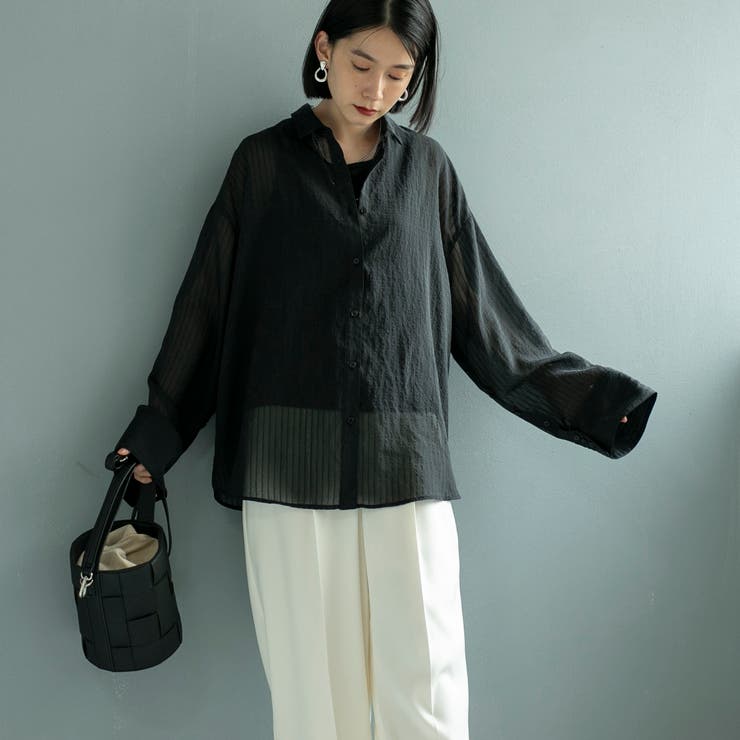 シャドーストライプシャツ | coen【women】 | 詳細画像25