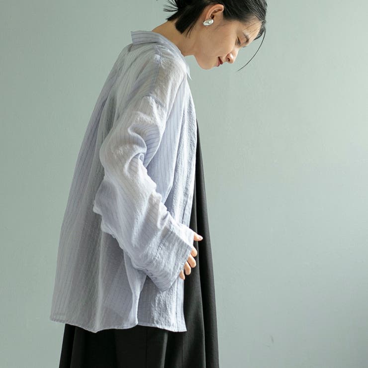 シャドーストライプシャツ | coen【women】 | 詳細画像34