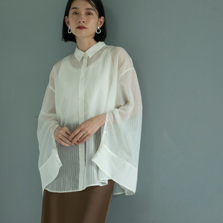 シャドーストライプシャツ | coen【women】 | 詳細画像4