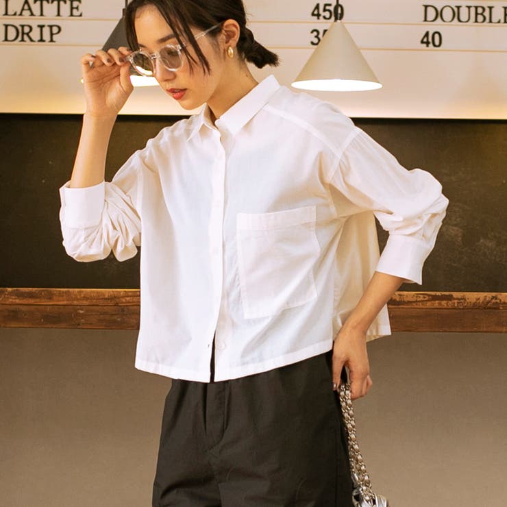 クロップドシャツ[品番：COEW0004681]｜coen【women】（コーエン