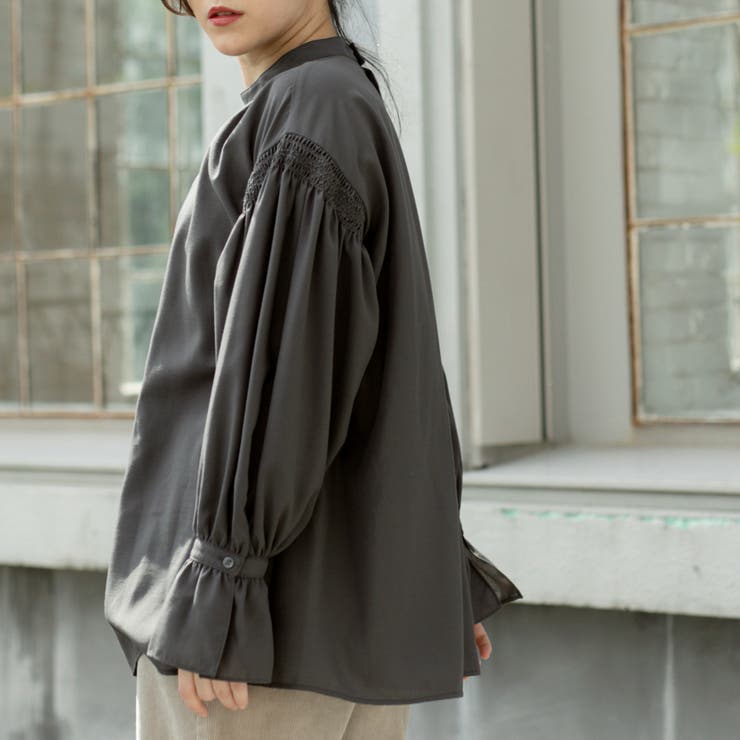コットンタッチシャーリングブラウス | coen【women】 | 詳細画像18 