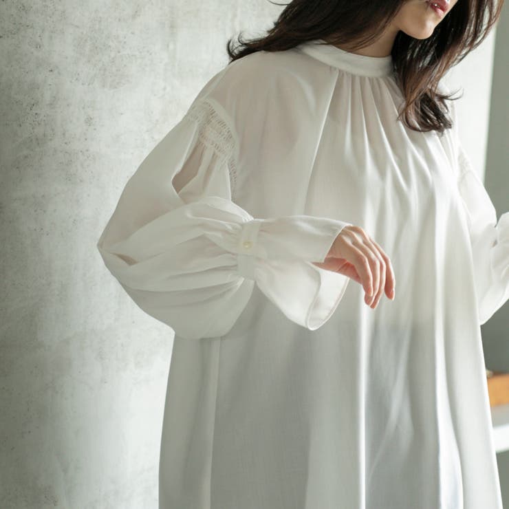 コットンタッチシャーリングブラウス | coen【women】 | 詳細画像3 