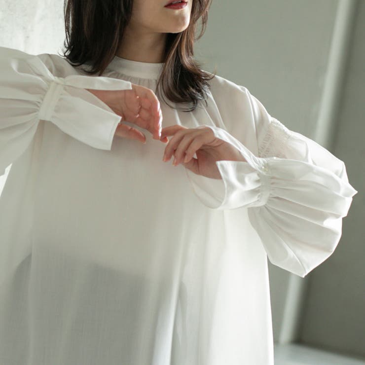 コットンタッチシャーリングブラウス | coen【women】 | 詳細画像4 