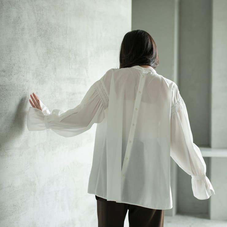 コットンタッチシャーリングブラウス | coen【women】 | 詳細画像6 