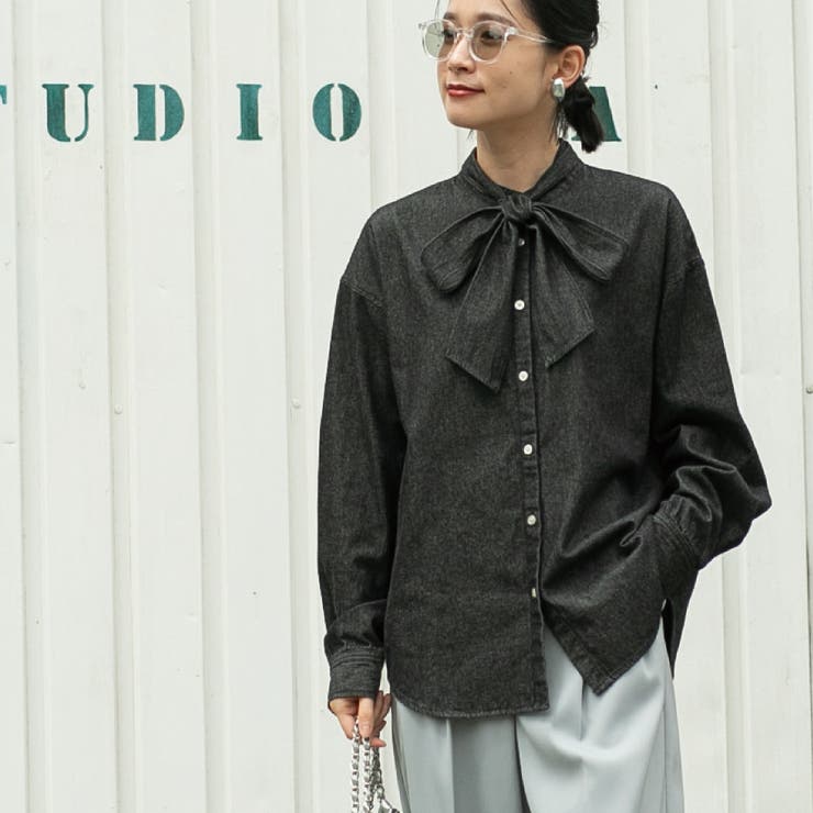 2WAYボウタイデニムシャツブラウス | coen【women】 | 詳細画像24 