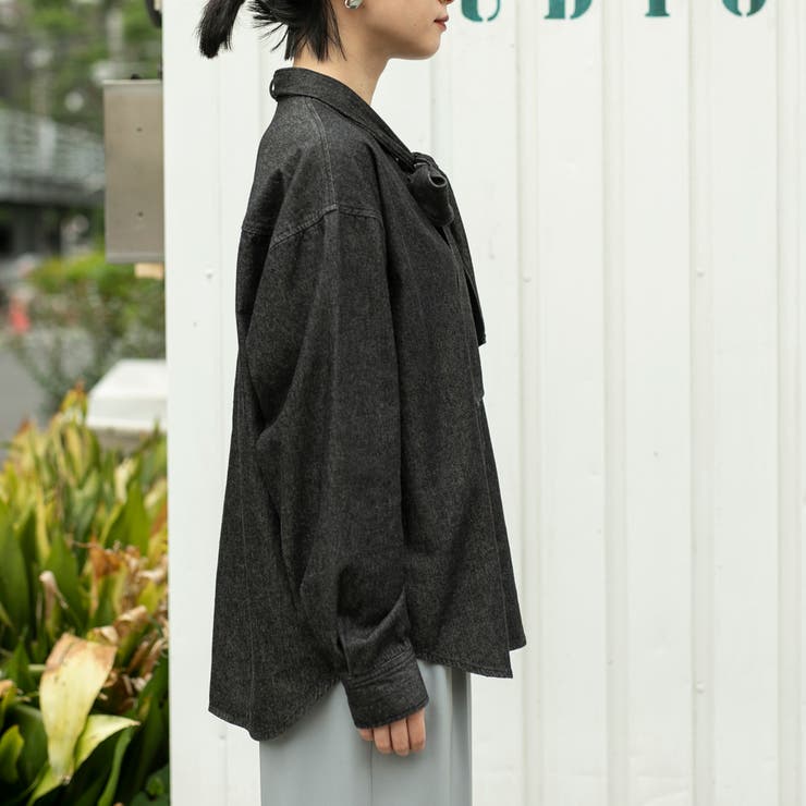 2WAYボウタイデニムシャツブラウス | coen【women】 | 詳細画像36 