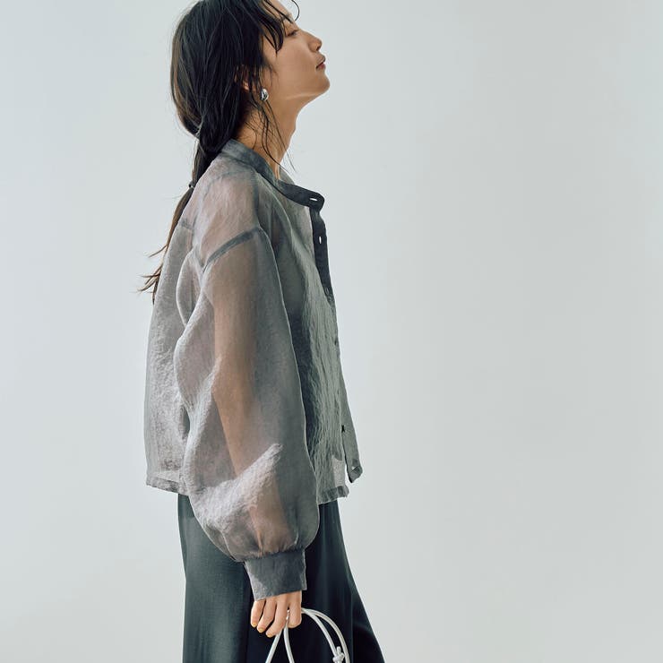 ヒョウ柄ジャガードシアークロップドシャツ[品番：COEW0005628]｜coen