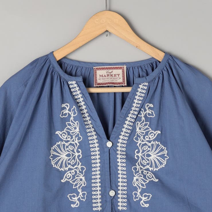 MARKET （マーケット）配色刺繍ブラウス[品番：COEW0006105