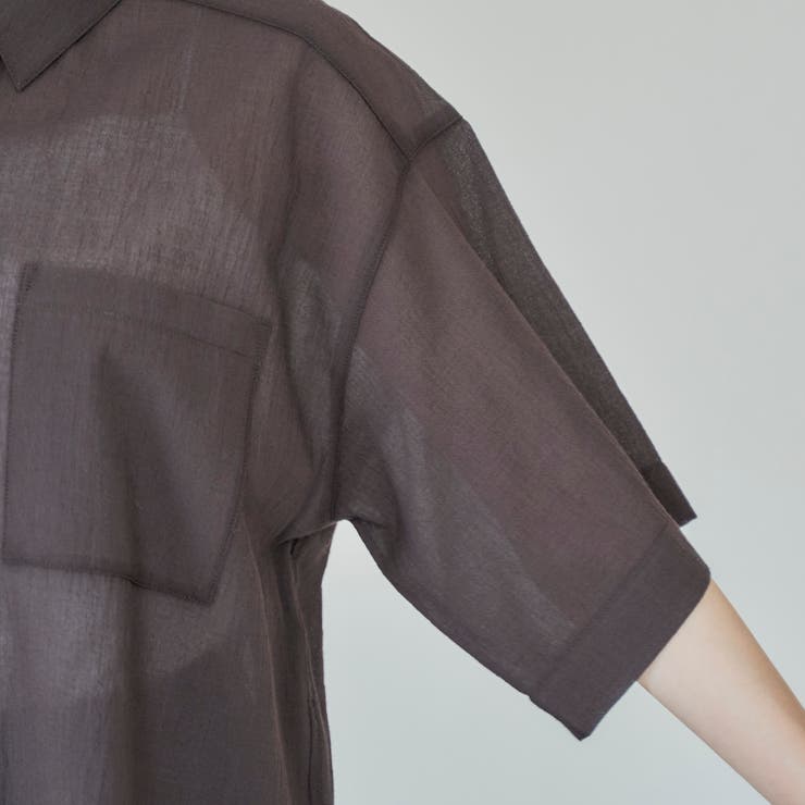 強撚シアーボイルハーフスリーブシャツ | coen【women】 | 詳細画像24 